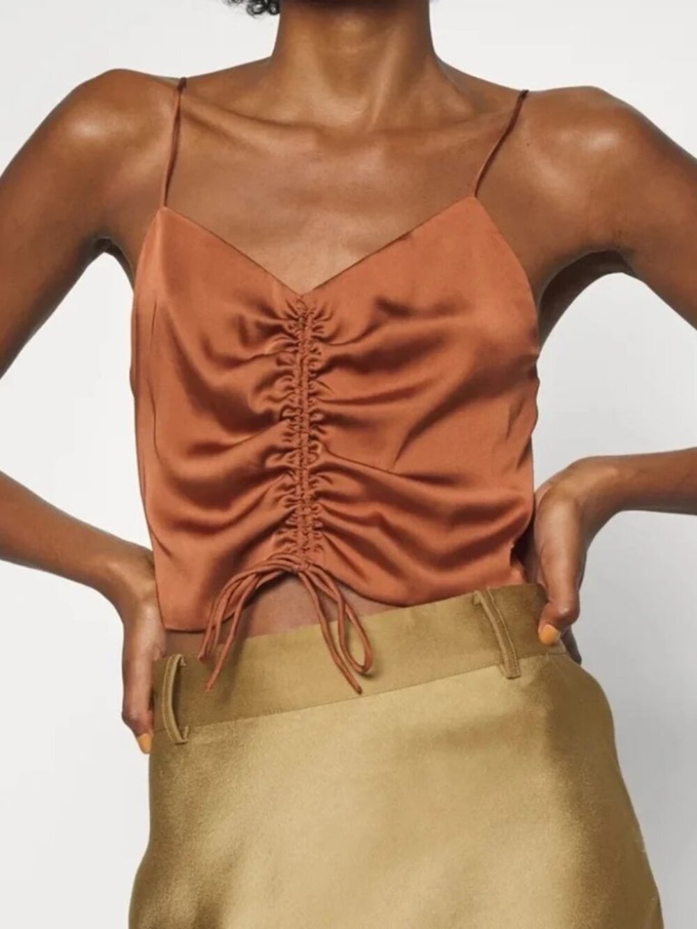 AllSaints Alexia Satin Tank Top – Size 10